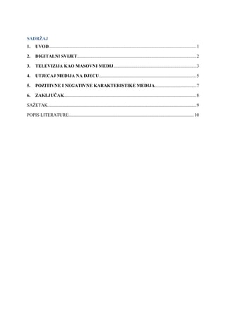 Uticaj medija na socijalizaciju dece