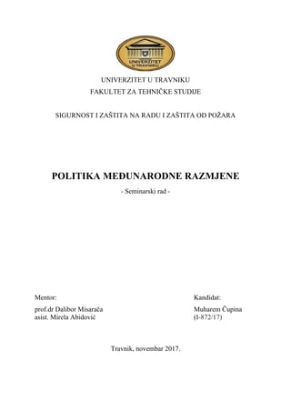 Politika međunarodne razmene