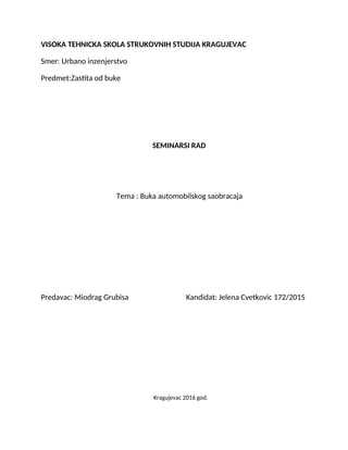 Buka automobilskog saobraćaja