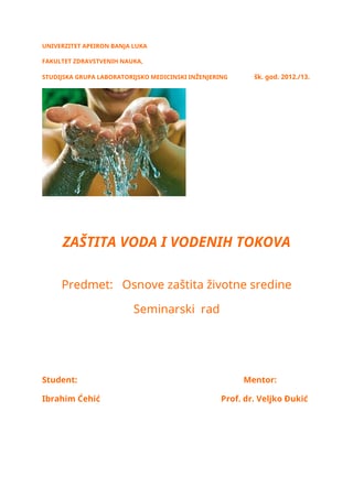 Zaštita voda i vodenih tokova