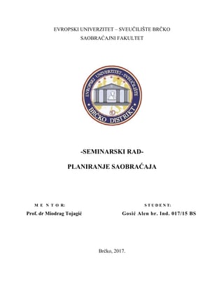 Planiranje saobraćaja