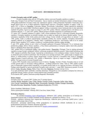 Razvoj Evropske Unije