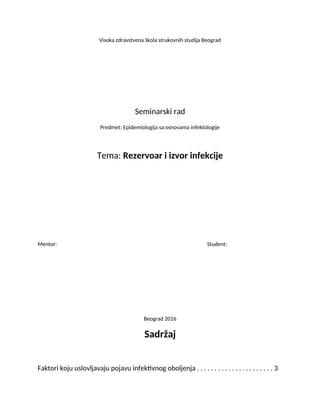 Rezervoar i izvor infekcije