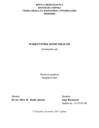 Marketinške komunikacije