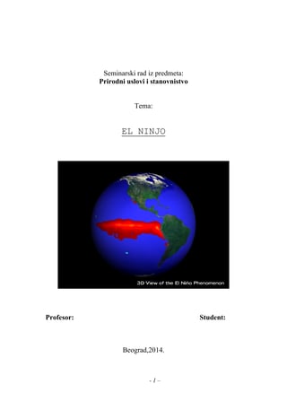 El Ninjo: prirodni uslovi i stanovništvo