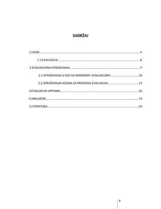 Evaluaciona istraživanja