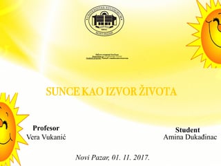 Sunce kao izvor života