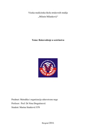 Rukovođenje u sestrinstvu