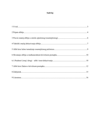 Pravni i taktički značaj alibija