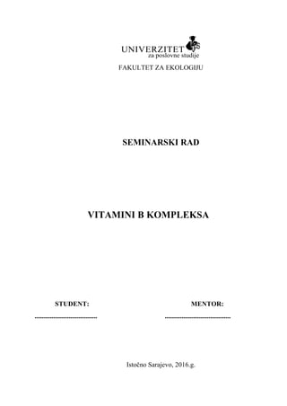 Vitamini B kompleksa
