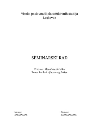 Banke i njihove regulative