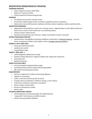 Kognitivno-bihejvioralna terapija