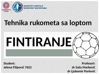 Fintiranje u rukometu