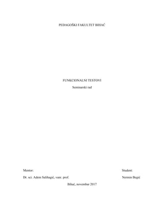 Funkcionalni testovi