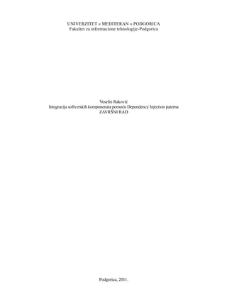 Integracija softverskih komponenti pomoću DI paterna