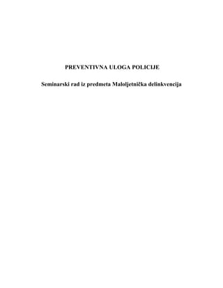 Preventivna uloga policije