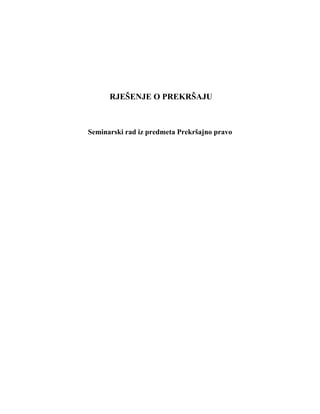 Rešenje o prekršaju