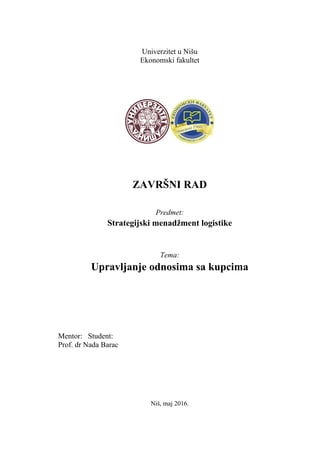 Upravljanje odnosima sa kupcima