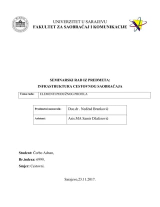 Elementi podužnog profila