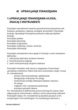 Finansijski menadžment
