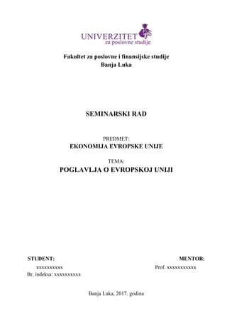 Poglavlja o Evropskoj Uniji