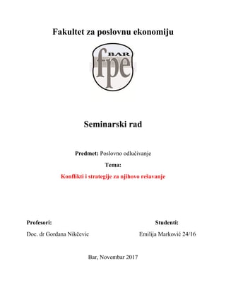 Poslovno odlučivanje