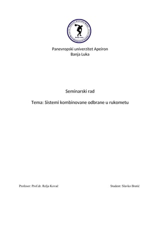 Kombinovana odbrana u rukometu