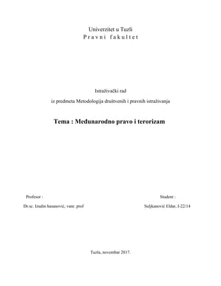 Međunarodno pravo i terorizam