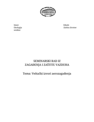 Veštački izvori aerozagađenja