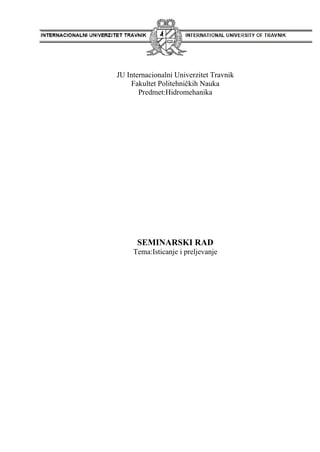 Isticanje i prelivanje