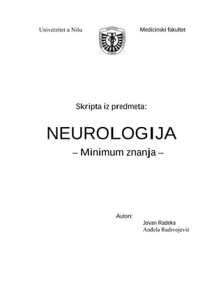 Neurologija – minimum znanja