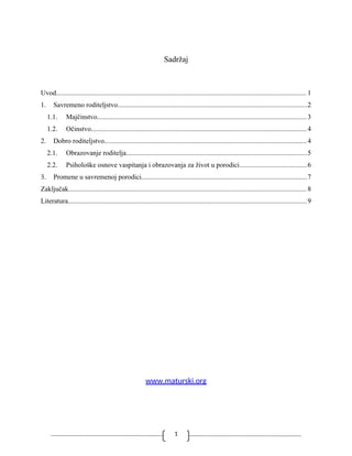 Savremeno roditeljstvo