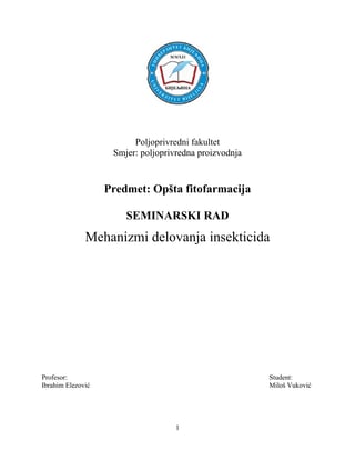 Mehanizmi delovanja insekticida