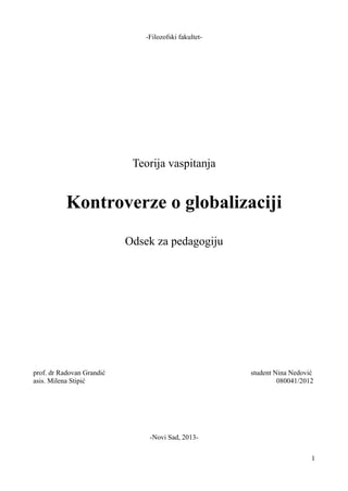 Kontroverze o globalizaciji