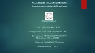 Kreativnost i inovacije