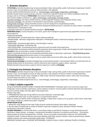 Skripta iz biologije