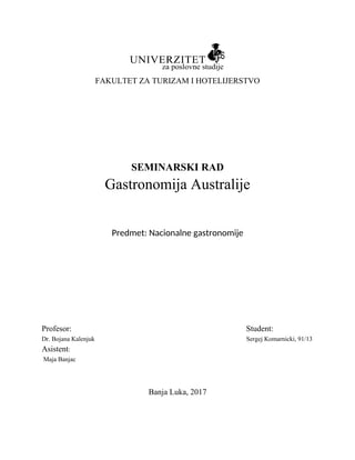 Gastronomija Australije