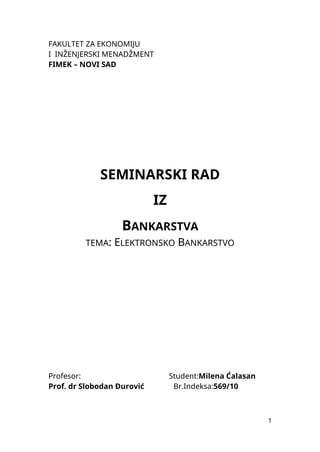 Elektronsko bankarstvo