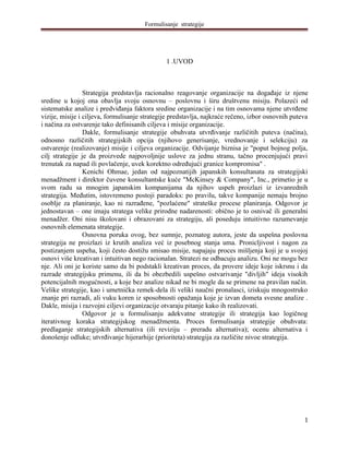 Formulisanje strategije