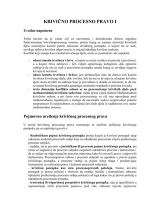 Krivično procesno pravo I