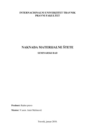 Naknada materijalne štete