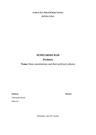 State constitutions and their political cultures