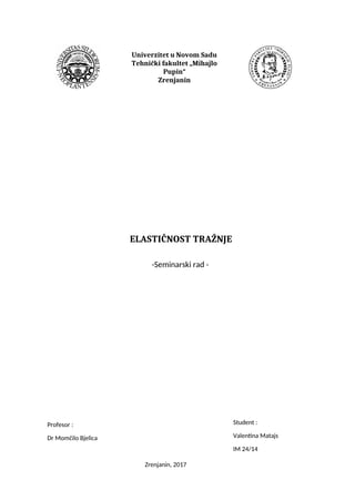 Elastičnost tražnje