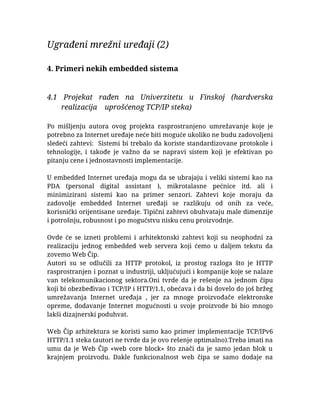 Ugrađeni mrežni uređaji (2)