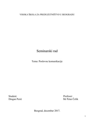 Poslovne komunikacije