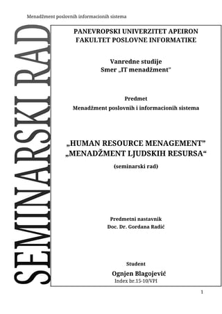 Menadžment ljudskih resursa