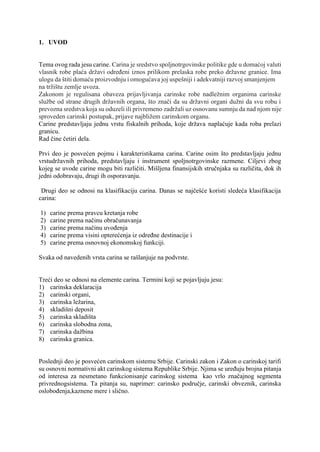 Carine: pojam, karakteristike i carinski sistem Srbije