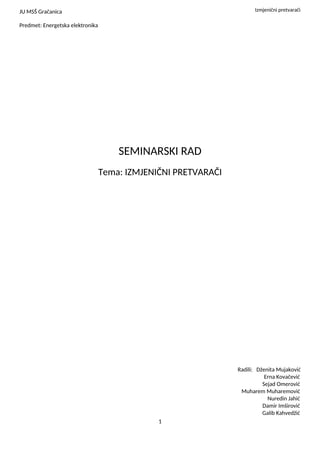 Izmenjivači i pretvarači