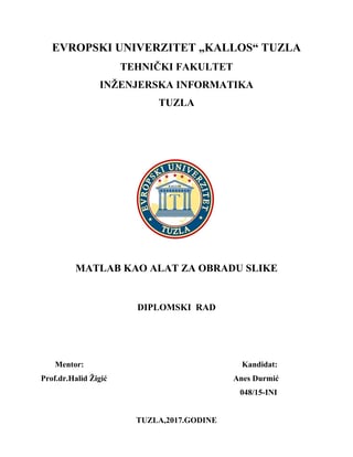 Matlab kao alat za obradu slika