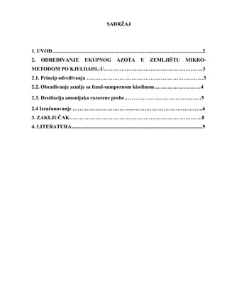 Određivanje azota u zemljištu